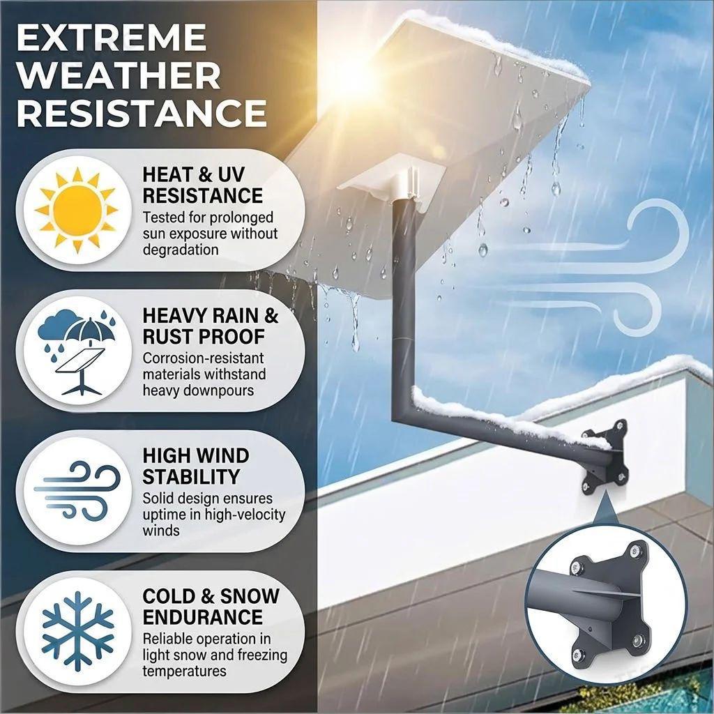 Starlink Gen3 Wall Mount Bracket – Heavy-Duty Outdoor L-Arm Satellite Mount