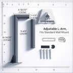 Starlink Gen3 Wall Mount Bracket – Heavy-Duty Outdoor L-Arm Satellite Mount