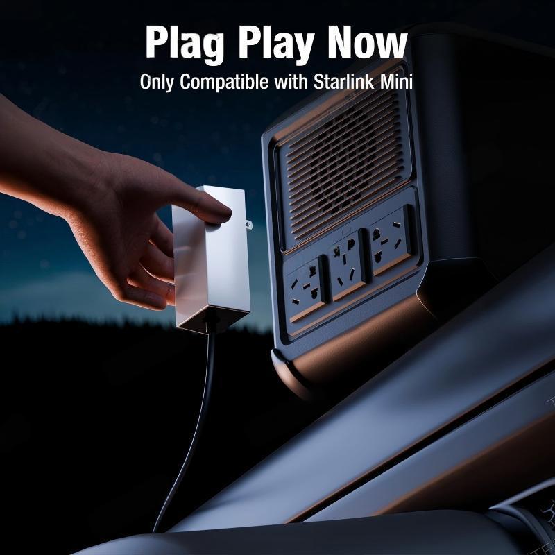60W AC to DC Power Adapter for Starlink Mini (US/EU/UK Plug, No Cable)