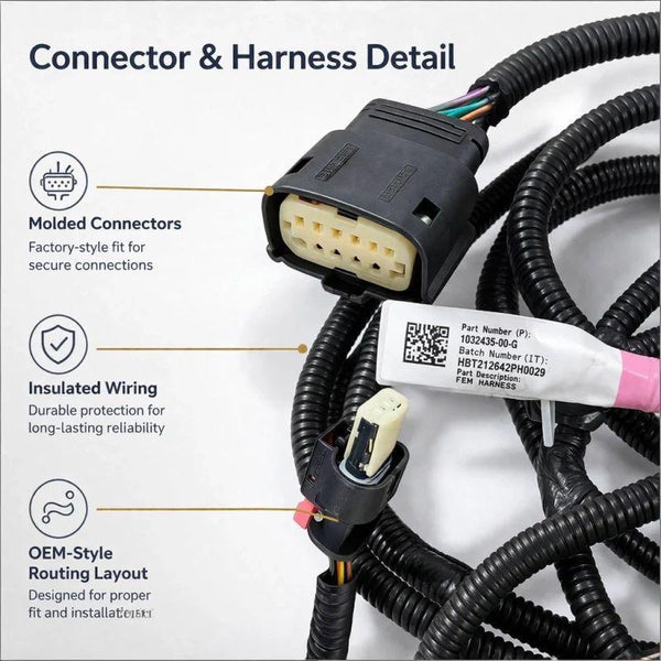 Rear Bumper Parking Sensor Wiring Harness for Tesla Model X 2016–2020 1032435-00-G