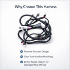 Rear Bumper Parking Sensor Wiring Harness for Tesla Model X 2016–2020 1032435-00-G