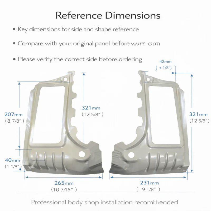 Rear Quarter Panel Lower Extension for Tesla Model 3 (1109299-S0-A / 1109300-S0-A)