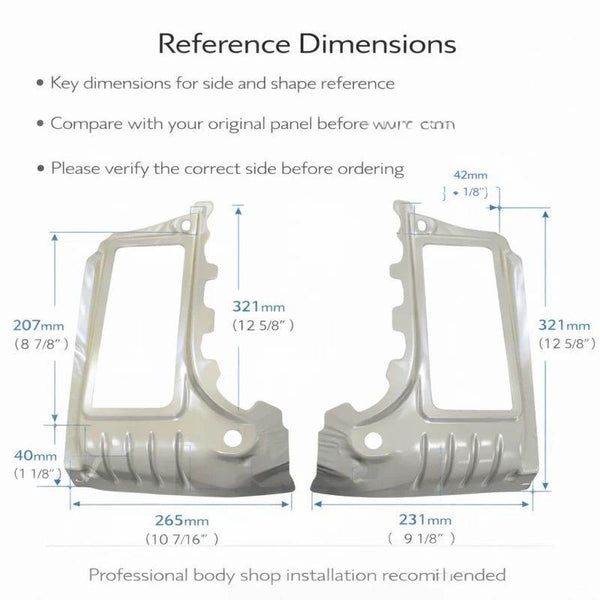 Rear Quarter Panel Lower Extension for Tesla Model 3 (1109299-S0-A / 1109300-S0-A)