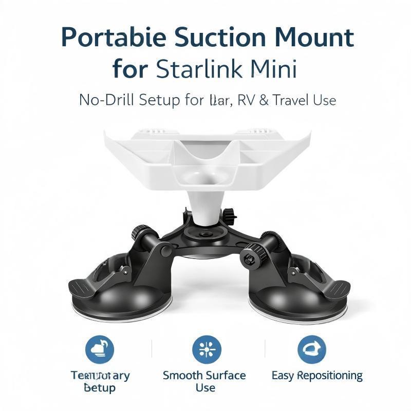 Portable Suction Mount Base for Starlink Mini Secondary image