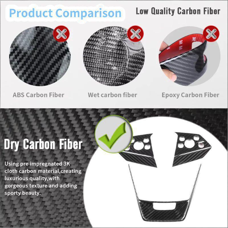 Carbon Steering Wheel Cover Kits for Tesla Cybertruck 2024+