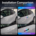 RGB Automatic Door Handles for Tesla Model 3 Highland & Model Y Juniper with Smart App Control