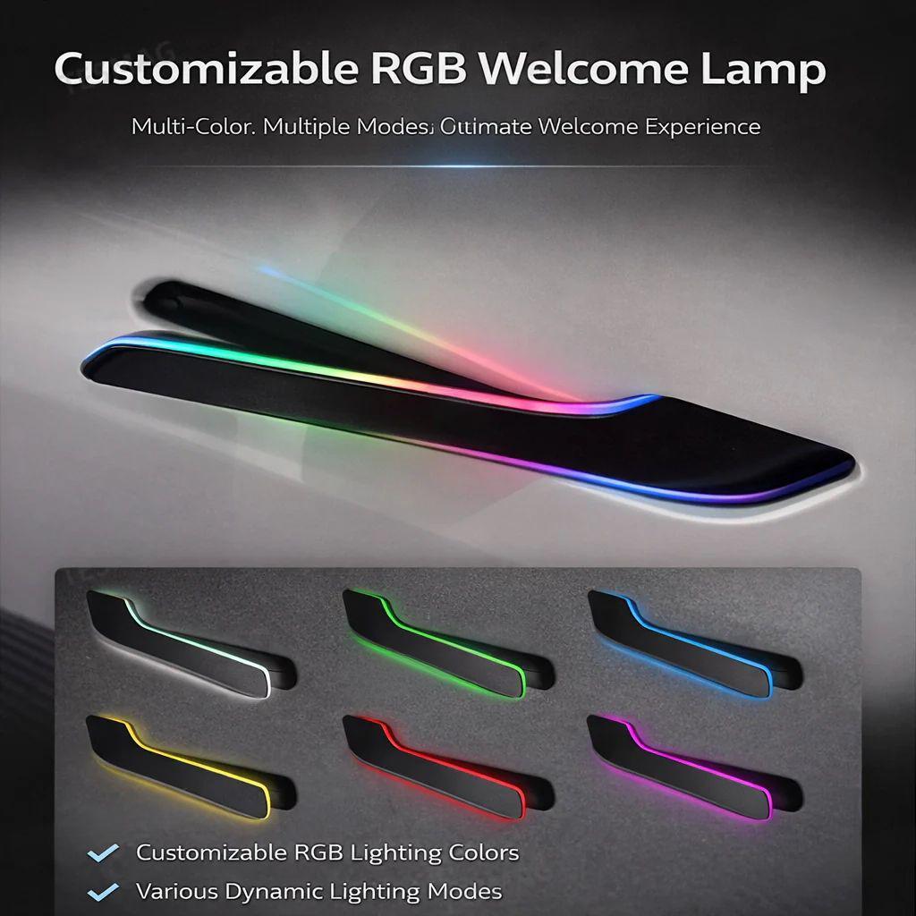 RGB Automatic Door Handles for Tesla Model 3 Highland & Model Y Juniper with Smart App Control