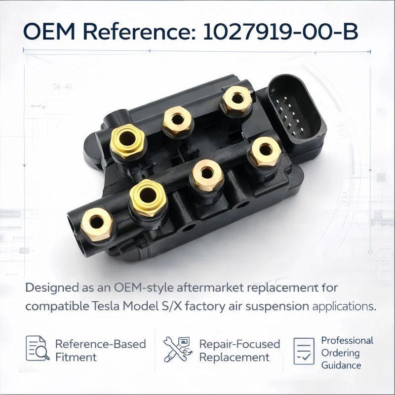 Air Suspension Valve Block Replacement for Tesla Model S/X 1027919-00-B Secondary image