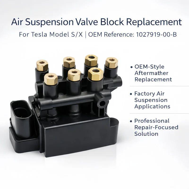 Air Suspension Valve Block Replacement for Tesla Model S/X 1027919-00-B