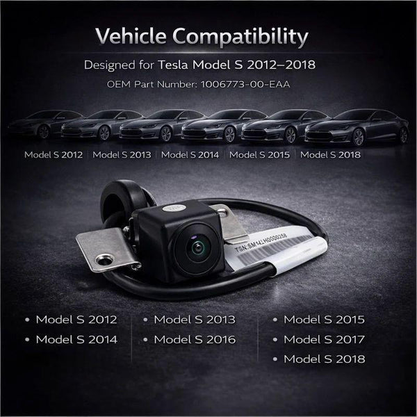 Rear Backup Camera Replacement for Tesla Model S 2012‑2018 (1006773‑00‑EAA)