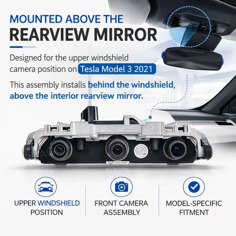 Front Windscreen Triple Camera for Tesla Model 3 2021 (1143746-01-D)