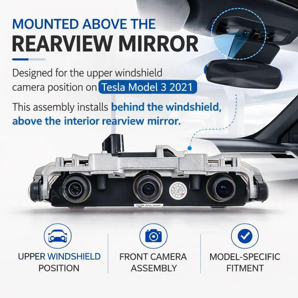 Front Windscreen Triple Camera for Tesla Model 3 2021 (1143746-01-D)