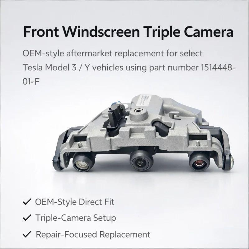Front Windscreen Triple Camera for Tesla Model 3 / Y (1514448-01-F)