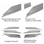 Front Fog Light Frame Chrome Strip Trim for Tesla Model S 2016-2020 (1056378 1056379 1056380)