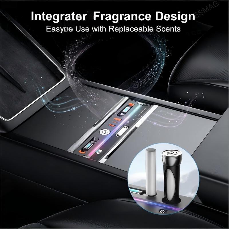 USB Hub Docking Station with Aromatherapy & LED Light for Tesla Model 3 Highland / Model Y Juniper Secondary image