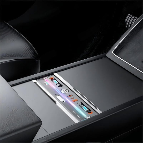 USB Hub Docking Station with Aromatherapy & LED Light for Tesla Model 3 Highland / Model Y Juniper