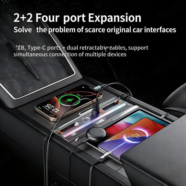 USB Hub Docking Station with Aromatherapy & LED Light for Tesla Model 3 Highland / Model Y Juniper