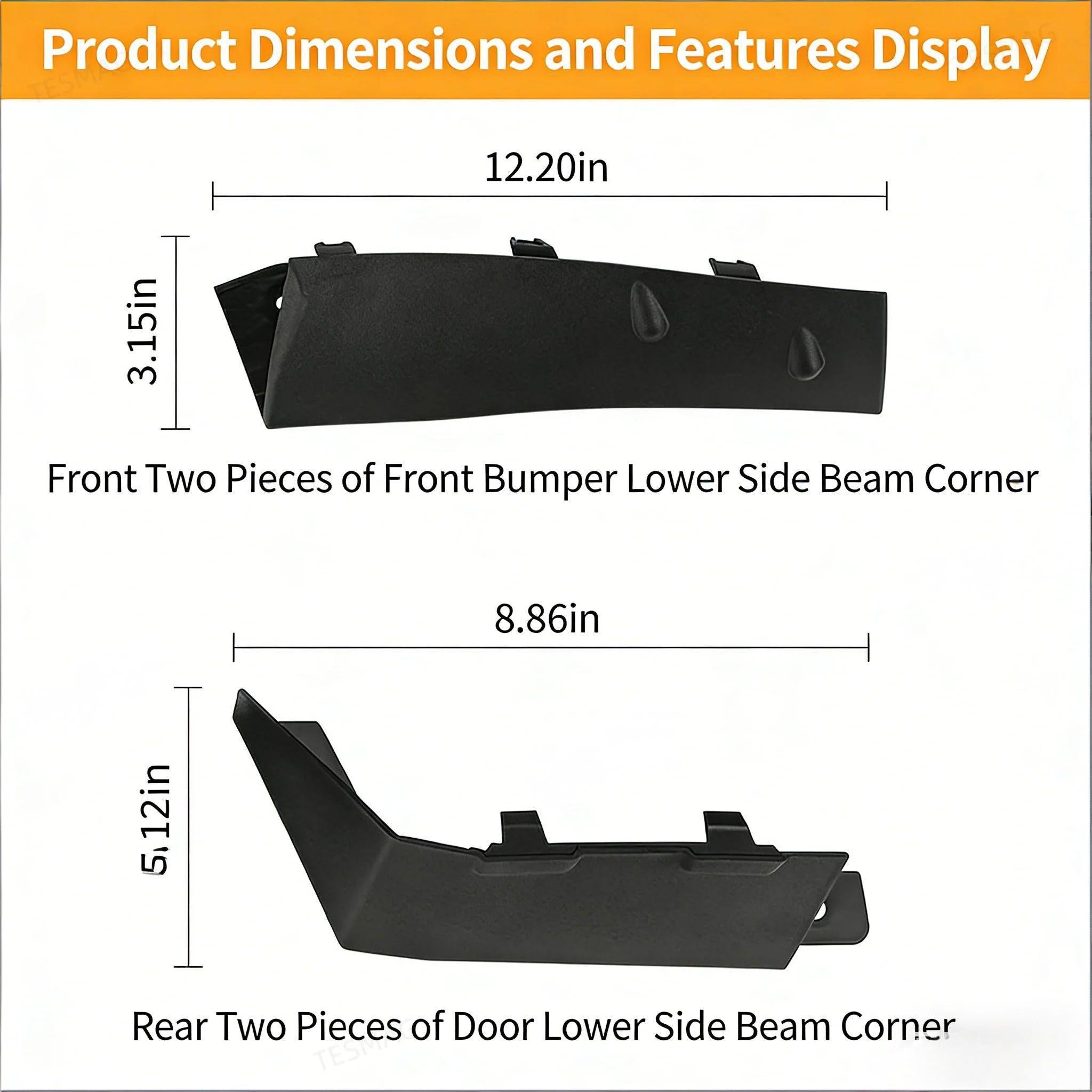 4pcs Push-on Pin Mud Flaps for Tesla Cybertruck 2024+