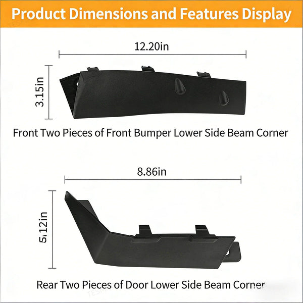4pcs Push-on Pin Mud Flaps for Tesla Cybertruck 2024+