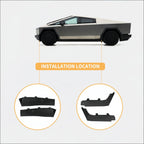 4pcs Push-on Pin Mud Flaps for Tesla Cybertruck 2024+