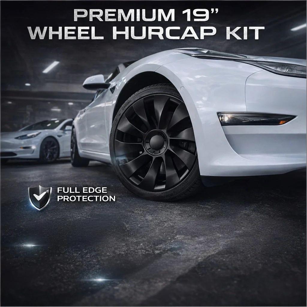 19″ Wheel Covers Hubcap Protector Kit for Tesla Model 3 – Rim Edge Guard 4pcs