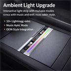Retractable Fast Charging USB Hub Dock with Ambient Light for Tesla Model 3 Highland/Model Y Juniper