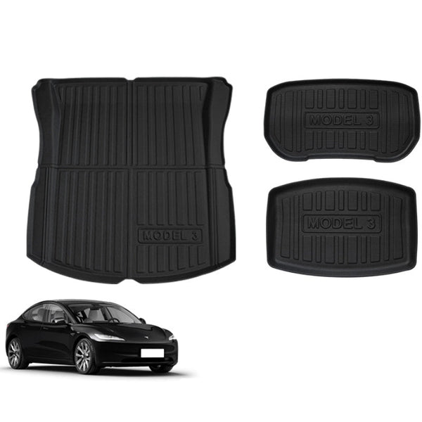 Model 3 Highland Frunk and Trunk All-weather Cargo Floor Mat (3PCS)