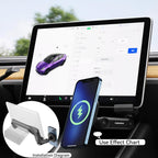Adjustable Magnetic Wireless Car Charger Holder for Tesla Model 3/Y