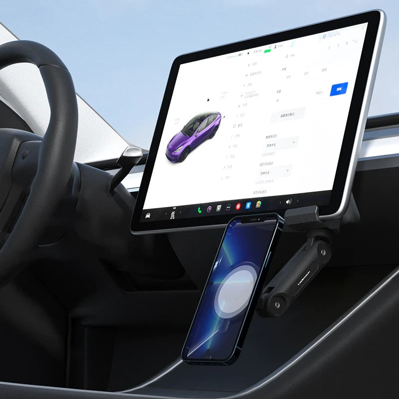 Adjustable Magnetic Wireless Car Charger Holder for Tesla Model 3/Y Main image