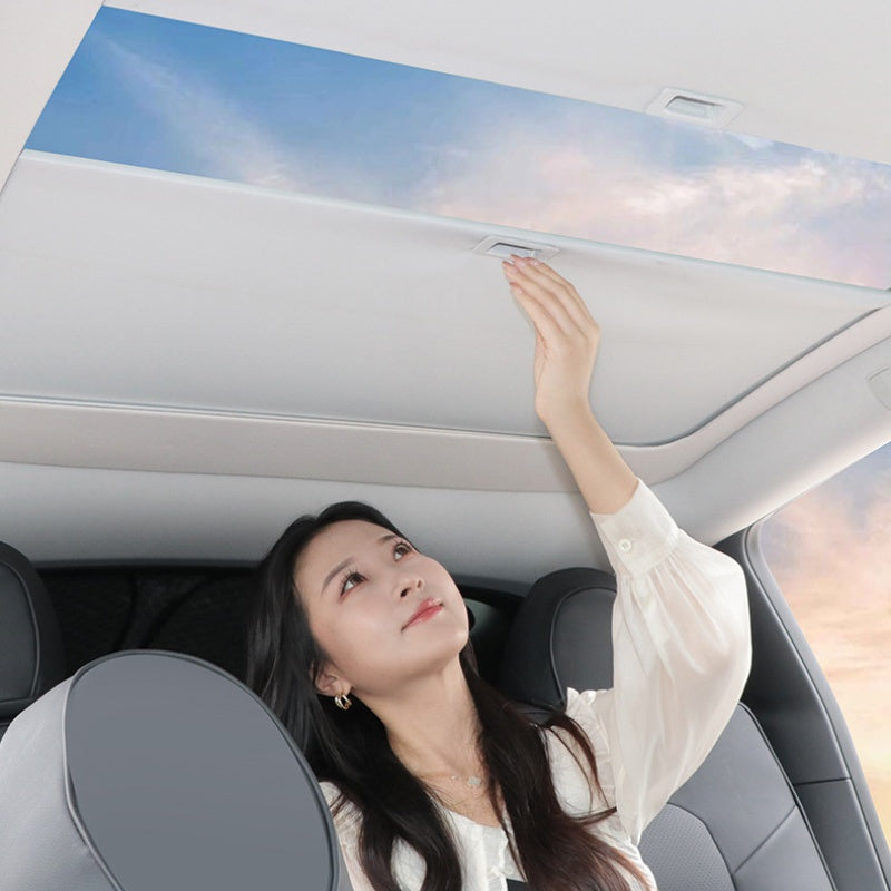Retractable Glass Roof Sunshade for Tesla Model 3/Y/3 Highland