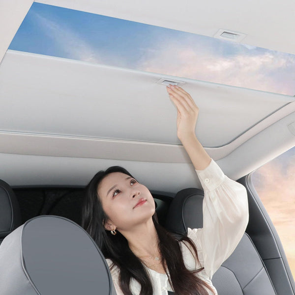 Retractable Glass Roof Sunshade for Tesla Model 3/Y/3 Highland
