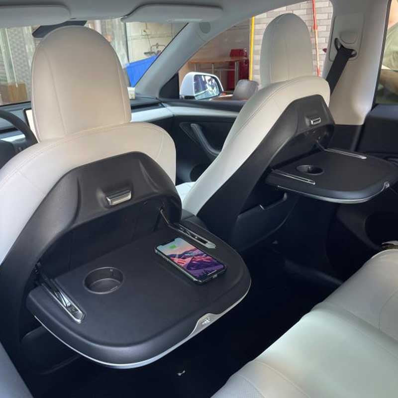 Seatback Foldable Table with Wireless Charging for Tesla Model 3/Y Main image