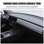 Tesla Model 3/Y Carbon Fiber Dash Cover - Real Molded Carbon Fiber