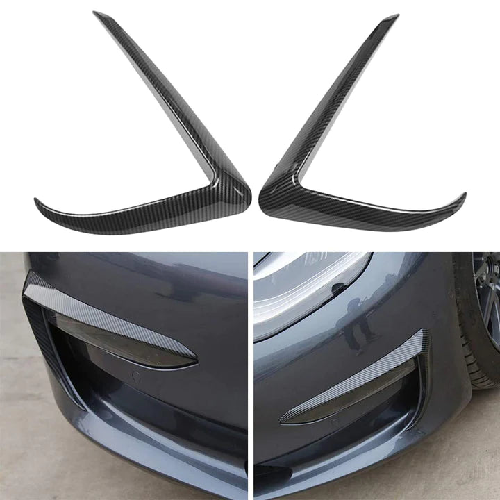 Carbon Fiber Front Fog Light Covers for Tesla Model Y （2017-2024）