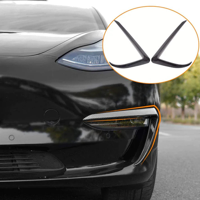 Trim for Tesla Model 3 Fog Lights (1 Pair) - Real Molded Carbon Fiber Main image