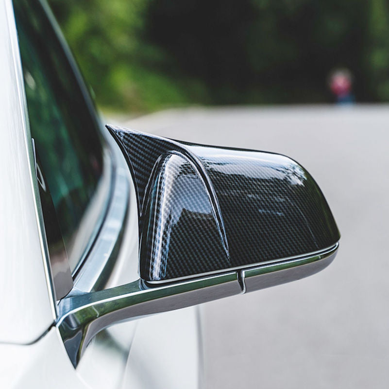 Tesla Model 3 Mirror Cover in the Shape of a Bullhorn Secondary image
