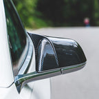 Tesla Model 3 Mirror Cover in the Shape of a Bullhorn