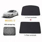 Tesla Model S Glass Roof Sunshade & Front And Rear Sunroof Shades