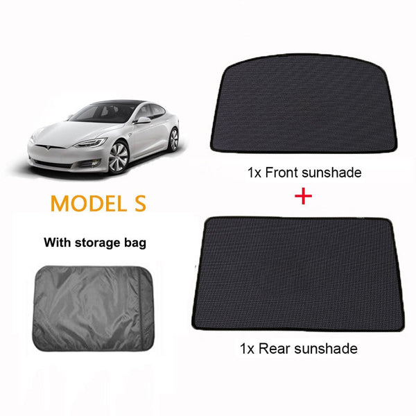 Tesla Model S Glass Roof Sunshade & Front And Rear Sunroof Shades
