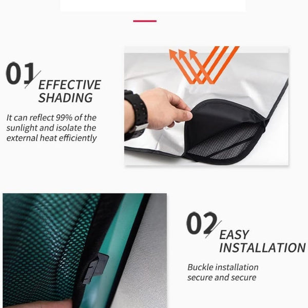 Tesla Model S Glass Roof Sunshade & Front And Rear Sunroof Shades