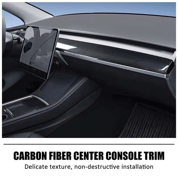 Tesla Model 3/Y Carbon Fiber Dash Cover - Real Molded Carbon Fiber