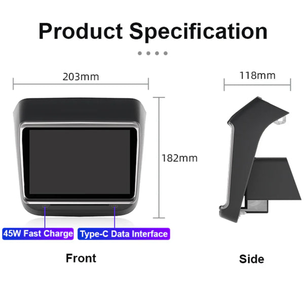 Tesla Model 3/Y 7.2” Rear Entertainment & Climate Control Display