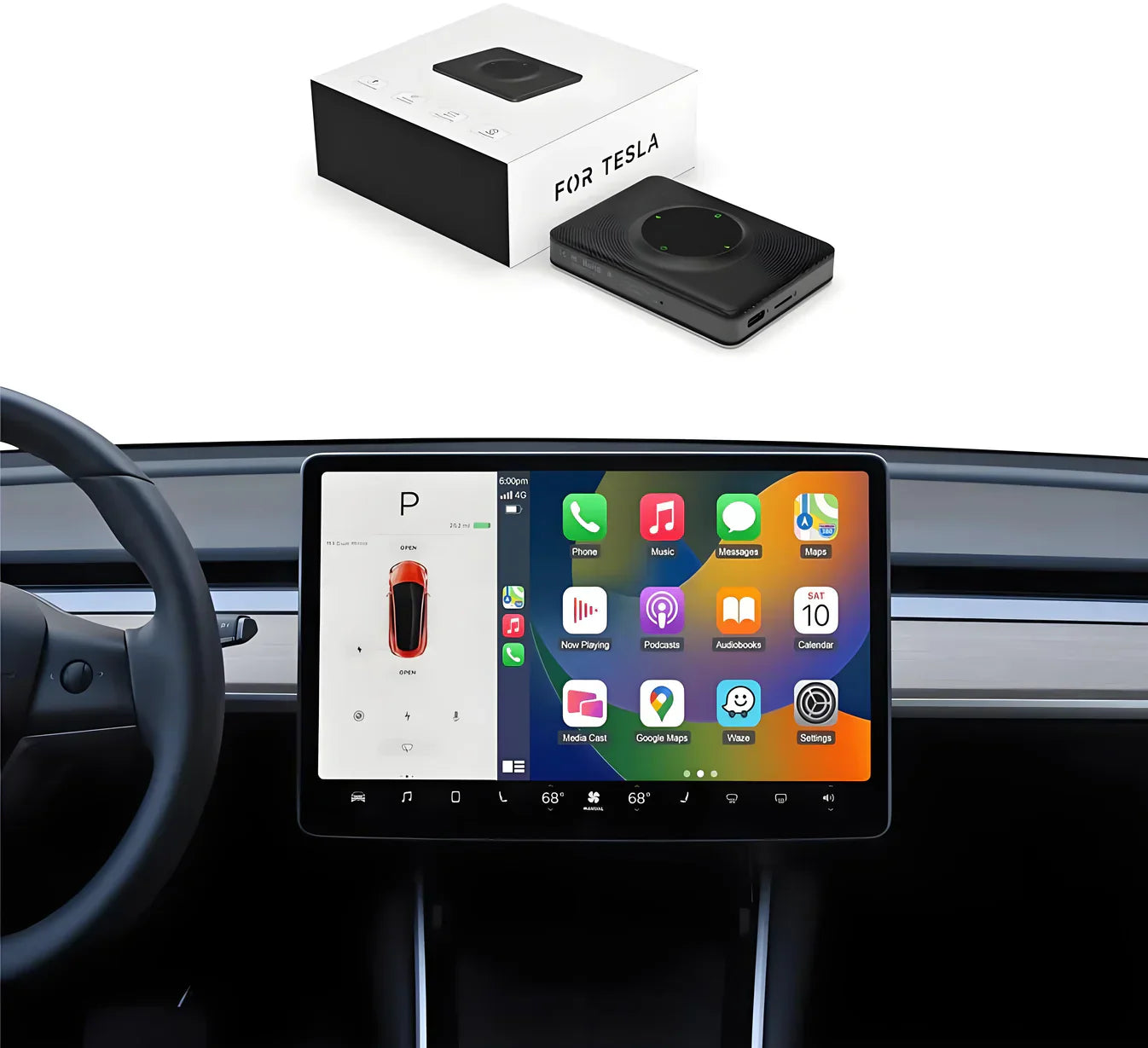 Wireless Carplay box for Tesla Model S/3/X/Y（2021-2023） Main image